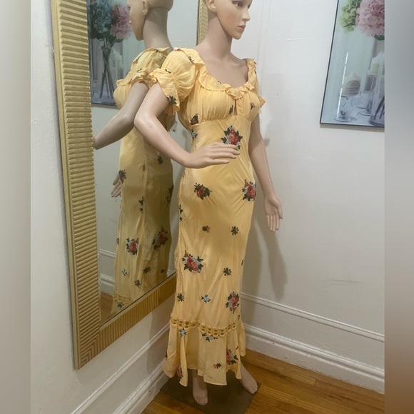 Free people Bali Santa Cruz floral embroidered puff sleeve maxi dress - Picture 13 of 16